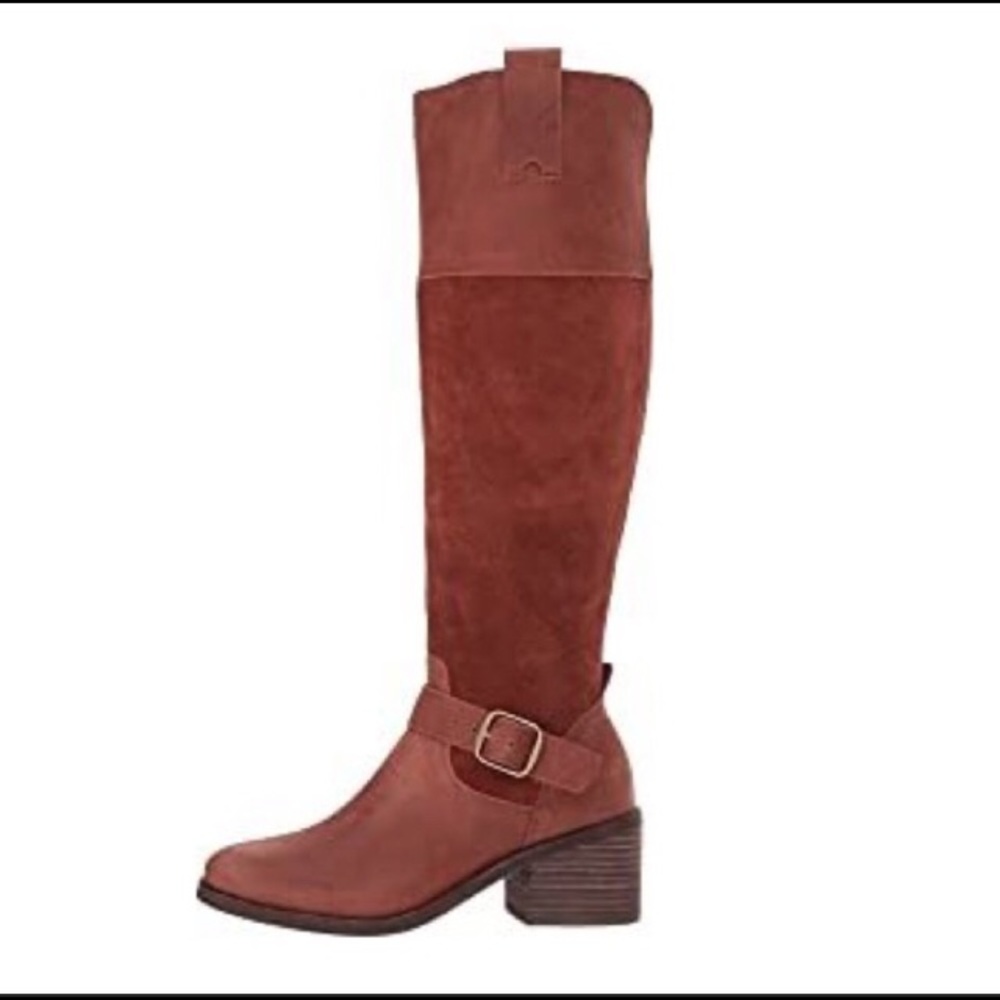 LUCKY BRAND Kailan Rye leather and suede riding boots NIB - Picture 3 of 6